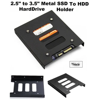 Dayanıklı 2.5 İnç SSD HDD 3.5 İnç Metal Montaj Adaptörü Braketi Dock 8 Vidalar Sabit Disk Tutucu PC Sabit Disk Muhafazası