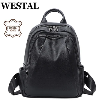 WESTAL 2023 İlk katmanlı Deri Sırt Çantaları Kadınlar için ücretsiz kargo Kırmızı Seyahat laptop sırt çantası Okul Çantaları Kadın