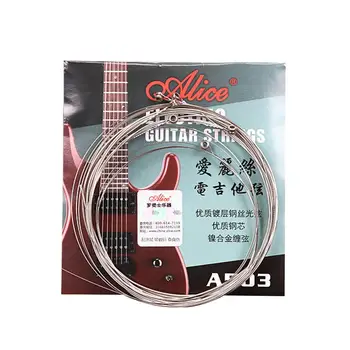 1 ADET Alice A503 Elektro Gitar Dizeleri Çelik Çekirdek Kaplama Çelik ve Nikel Alaşımlı Yara Dize Elektro Gitar Aksesuarları