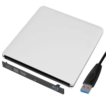 9.0 / 9.5 mm USB 3.0 Harici Blu-Ray Optik Sürücüler Muhafaza SATA DVD Kasa Desteği laptop Notebook İçin 3.0 Gbps