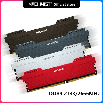 MAKİNİST DDR3 DDR4 4GB 8GB 16GB memoria ram1600 2133 2666MHz Bellek ısı emici ile DDR3 ram pc dımm tüm anakartlar için