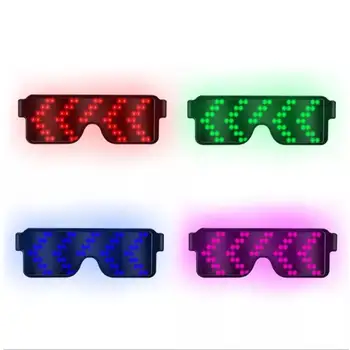 Yeni 8 Modları Hızlı Flaş LED parti gözlüğü USB şarj Aydınlık Gözlük Noel Parti Malzemeleri Dropshipping Konser ışık Oyuncaklar