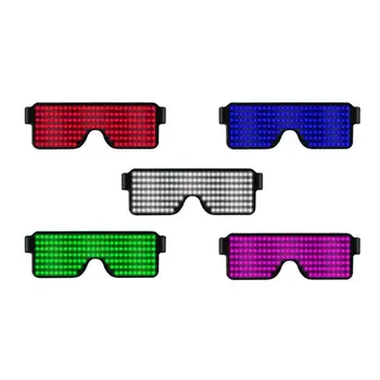 Yeni 8 Modları Hızlı Flaş LED parti gözlüğü USB şarj Aydınlık Gözlük Noel Parti Malzemeleri Dropshipping Konser ışık Oyuncaklar 1