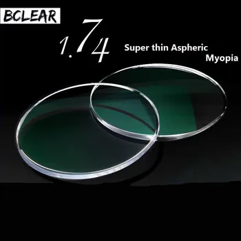 BCLEAR 1.74 Ultra Yüksek Endeksli Süper İnce Asferik Optik Reçete Lensler Miyopi Gözlük Diyoptri Miyop Miyop