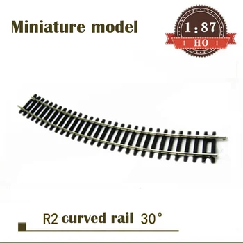 Minyatür model 1: 87 HO oranı R2 kavisli ray 55212 30 ° Tek alt ray seti Tren kum masa malzemesi