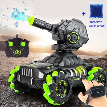 RC Araba oyuncak tank 4WD Uzaktan Kumanda Sürüklenme Araba RC Oyuncak Su Bomba Tankı Hareket Kontrollü Tankı Oyuncaklar Çocuk Yetişkin Çocuklar için Çocuk Oyuncak