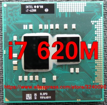 Orijinal ıntel Core i7 620M 2.66 GHz i7-620M Çift Çekirdekli İşlemci PGA988 SLBPD Mobil CPU Dizüstü işlemci ücretsiz kargo