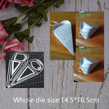 Metal çelik çerçeveler Kesme Ölür 3D Kalp hediye kutusu DIY Hurda rezervasyon Fotoğraf Albümü Kabartma kağıt Cards14.5 * 16.5 CM