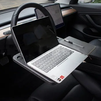 Tesla Modeli 3 Model Y Araba Taşınabilir Araç Dizüstü Bilgisayar Masası Montaj Standı direksiyon Tepsi Kurulu yemek masası tutucu 1