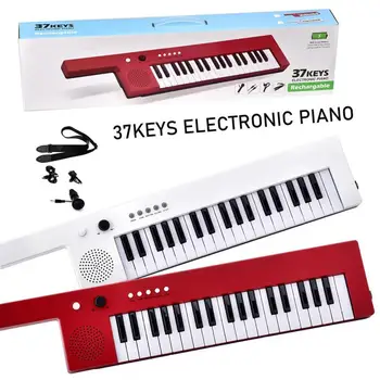 37 Tuşları Klavye Piyano Taşınabilir Çocuk elektronik org Kayış İle Stereo Enstrüman Şarj Edilebilir Profesyonel Öğrenme İçin