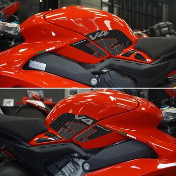 3D Epoksi Reçine Etiket Motosiklet Aksesuarları Tank Pad Yan Anti Scratch Çıkartması İçin Uygun Ducati Panigale V4 2022- 5