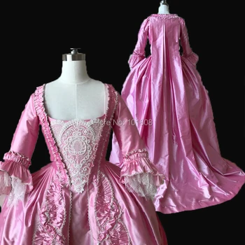 Özelleştirilmiş!Kraliyet Eras Pembe 2-pcs Rönesans İç savaşı Tiyatro 18th Mahkemesi Belle Marie Antoinette ELBİSE Victoria elbiseler HL-320