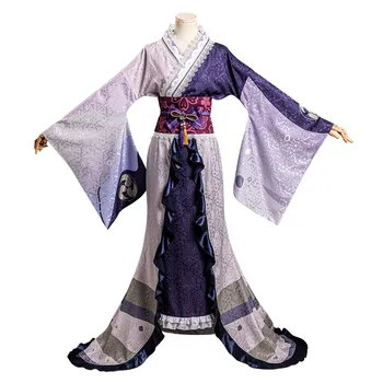Genshin Darbe Raiden Shogun Cosplay Kostüm Kimono Kıyafetler Cadılar Bayramı Karnaval Elbise 1